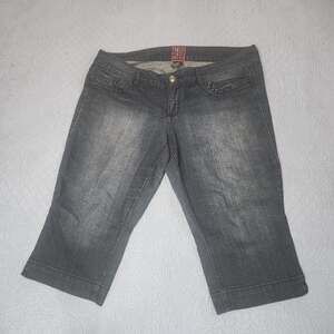 Torrid Womens Plus Size 20 Capri Jeans Denim Ruffle Pocket